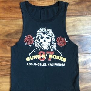 Guns N’ Roses black tank top; Los Angeles, CA 87